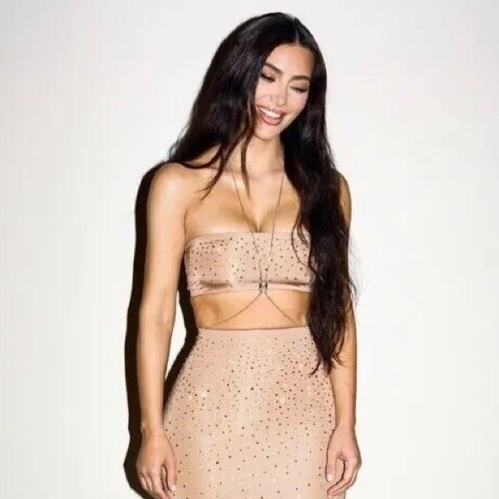 SKIMS SWAROVSKI COLLABORATION JELLY SHEER BANDEAU TOP BRAND NEW - Picture 12 of 16